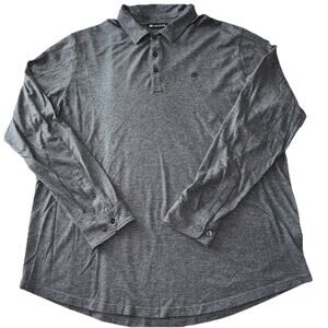Travis Mathew Men's Long Sleeve Golf Polo Shirt XXL Gray